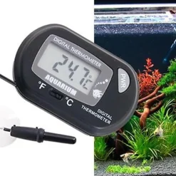 TERMOMETRO DIGITALE A VENTOSA SONDA DISPALY LCD -50 A 70° PER ACQUARIO PESCI