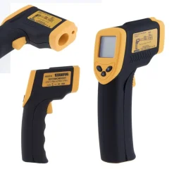 TERMOMETRO DIGITALE AD INFRAROSSI CON LASER -50° a 380° SMART SENSORE DC 9 VOLT