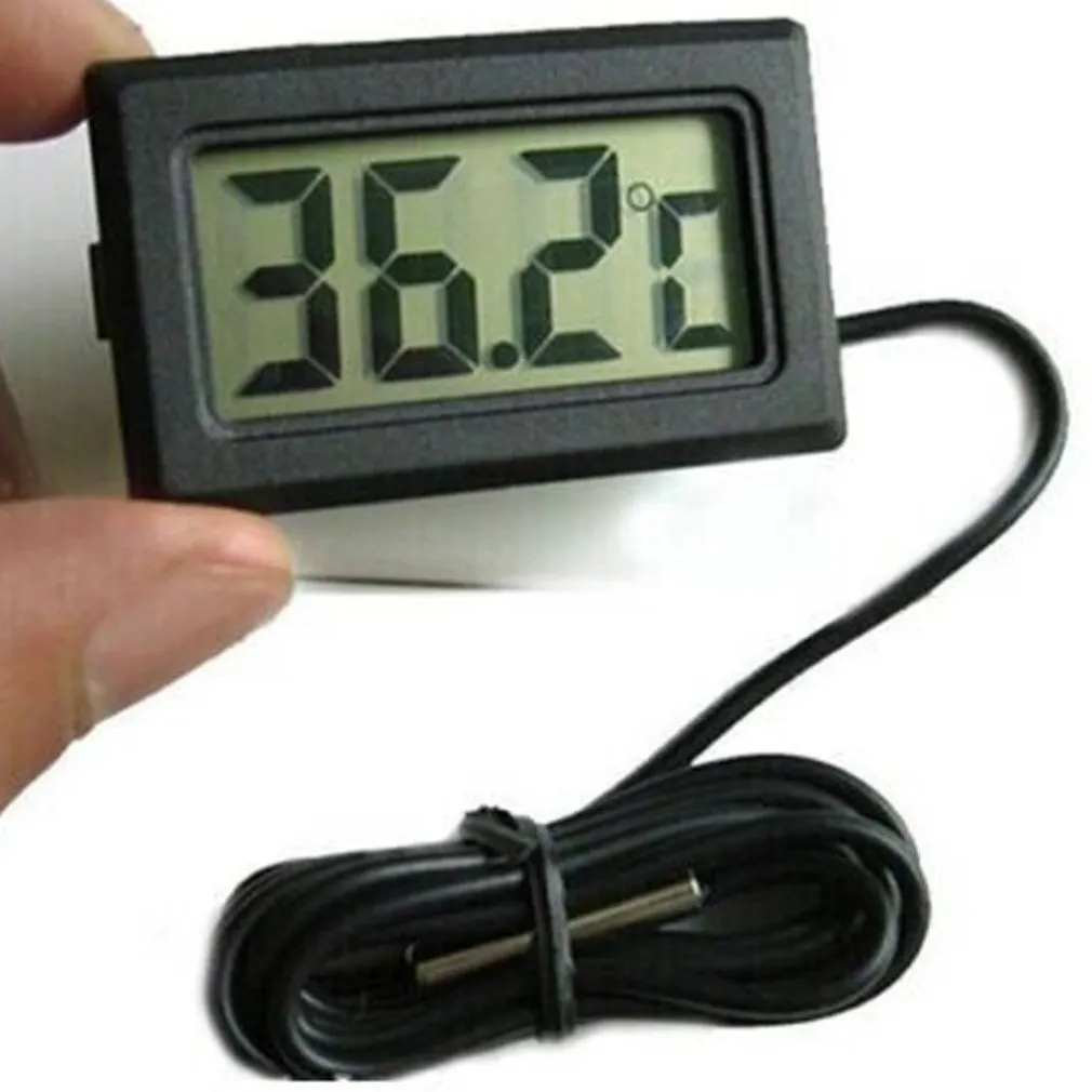 TERMOMETRO DIGITALE DISPLAY LCD CON SONDA MISURA TEMPERATURA INTERNA ED ESTERNA