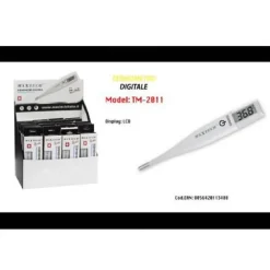 TERMOMETRO DIGITALE DISPLAY LCD TEMPERATURA VELOCE BAMBINO ADULTO TM-2011 MAXTECH