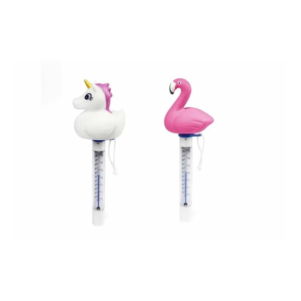 TERMOMETRO GALLEGGIANTE PER PISCINA FORME FENICOTTERO UNICORNO CON CORDA 58595
