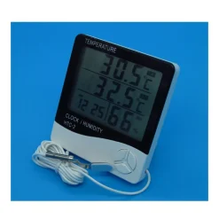TERMOMETRO IGROMETRO DIGITALE TEMPERATURA UMIDITA' ORA DATA CASA HTC-2 CON SONDA