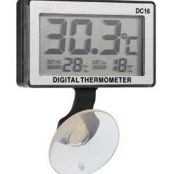 TERMOMETRO LCD DIGITALE VENTOSA SOMMERGIBILE ALLARME ALTA BASSA ACQUARIO PESCI