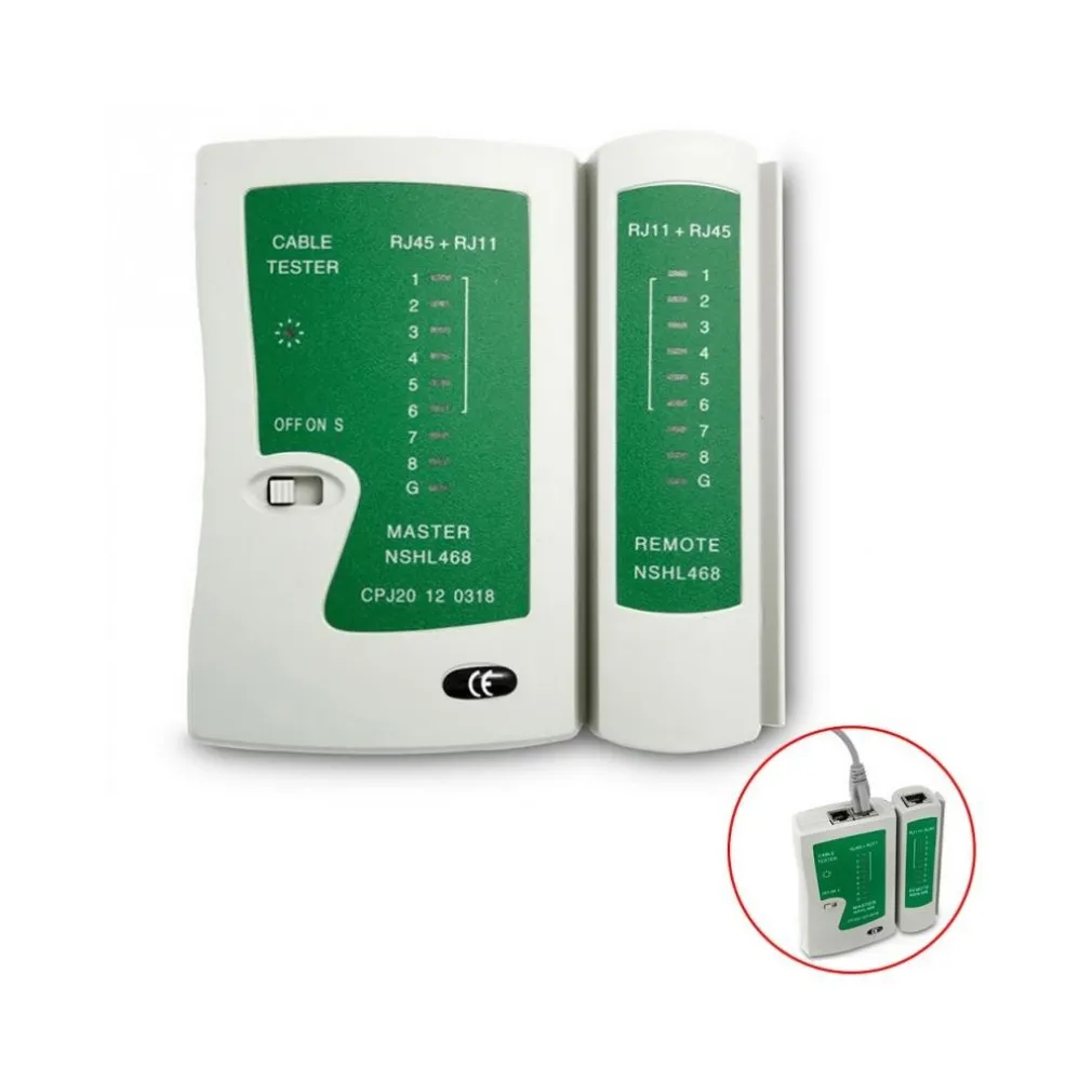 TESTER DI RETE CAVI LAN CON LED ETHERNET TELEFONICO RJ45 RJ11 SY - 468