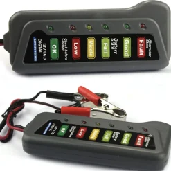 TESTER DIGITALE PER VERIFICA CONTROLLO BATTERIA ALTERNATORE AUTO MOTO 12V 6 LED