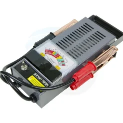 TESTER PORTATILE PER CONTROLLO BATTERIA AUTO MOTO DA 100 AMP A 6V E 12V CON CAVI