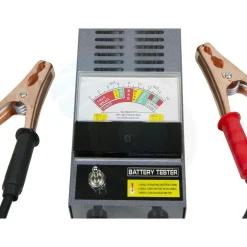 TESTER PORTATILE PER CONTROLLO BATTERIA AUTO MOTO DA 100 AMP A 6V E 12V CON CAVI