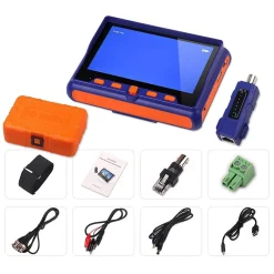 TESTER TELECAMERE VIDEOSORVEGLIANZA AHD HD CCTV VGA TVI UTP CVI CVBS MONITOR 5"