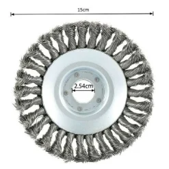 TESTINA PER DECESPUGLIATORE UNIVERSALE SPAZZOLA PER PULIZIA PAVIMENTI 150MM 6