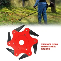 TESTINA RICAMBIO PER RASAERBA CON 6 LAME IN ACCIAIO CATENA DECESPUGLIATORE ERBA