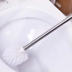 TESTINA TONDA PER SCOPINO WC RICAMBIO SPAZZOLONE PULIZIA BAGNO BIANCO 10CM 79825