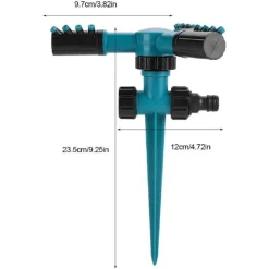 TESTINE SPRUZZATORE IRRIGATORE ROTANTE A 360° IRRIGAZIONE AUTOMATICA A 3 BRACCIA