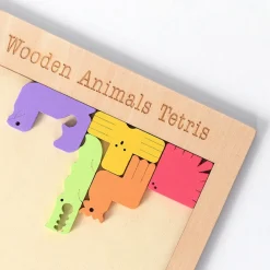 TETRIS ANIMALETTI PUZZLE CREATIVO CON ANIMALI LEGNO GIOCATTOLI EDUCATIVI BAMBINI