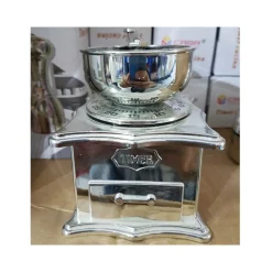 TIMER DA CUCINA MECCANICO A FORMA DI MACINACAFFÈ CROMATO COTTURA ALIMENTI