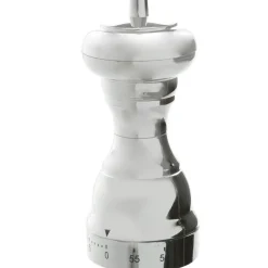 TIMER DA CUCINA MECCANICO A FORMA DI MACINAPEPE CROMATO COTTURA ALIMENTI