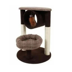 TIRAGRAFFI A 2 ALBERI PER GATTI ROBUSTO 2 BASI PER IL RIPOSO TUNNEL GIOCO GATTO