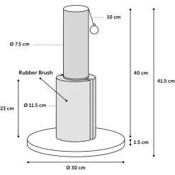 TIRAGRAFFI GATTI ARBRE A CHAT SNO 1 30 X 30 X 41.5 CM CON PALLINA SPAZZOLE GOMMA