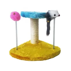 TIRAGRAFFI GIOCO A MOLLE PUPAZZO TOPO PALLA BASE TRIANGOLARE PALESTRA PER GATTI