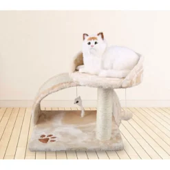 TIRAGRAFFI NOBLEZA HOUSEBOAT 2 PIANI CON CUCCIA MORBIDA 49 X 42 X 42 CM GATTI