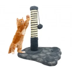 TIRAGRAFFI NOBLEZA ZAMPETTA 36 X 36 X 40 CM GRIGIO CON COLONNA IN SISAL E PALLINA