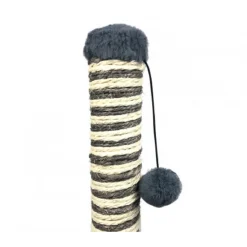 TIRAGRAFFI NOBLEZA ZAMPETTA 36 X 36 X 40 CM GRIGIO CON COLONNA IN SISAL E PALLINA