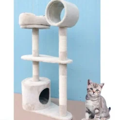 TIRAGRAFFI PER GATTI ALBERO PARCO GIOCHI GIOCO TIRA GRAFFI GATTO H104 CM