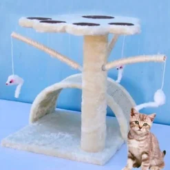 TIRAGRAFFI PER GATTI ALBERO PARCO GIOCHI GIOCO TIRA GRAFFI GATTO H44 CM