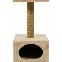 Tiragraffi per gatti con trochetto rivestito in canapa naturale