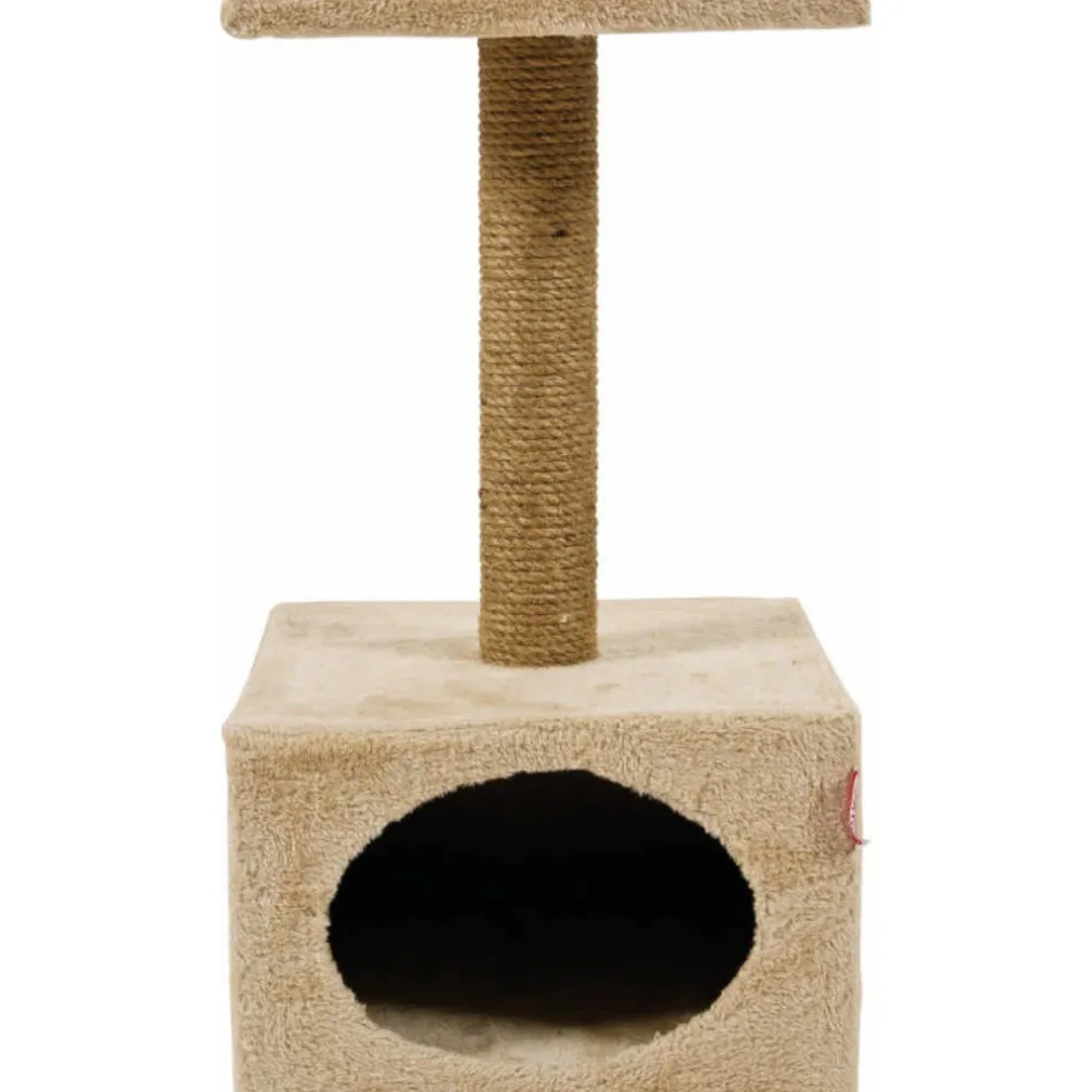Tiragraffi per gatti con trochetto rivestito in canapa naturale