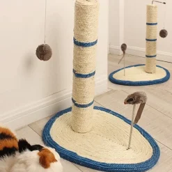 TIRAGRAFFI PER GATTI CORDA CON PALLINA TOPOLINO ALBERO SISAL GATTO TIRA GRAFFI