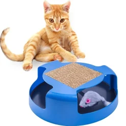 TIRAGRAFFI TIRA GRAFFI GIOCO PER CATTI GATTO CIRCOLARE CON TOPOLINO INTERNO