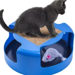 TIRAGRAFFI TIRA GRAFFI GIOCO PER CATTI GATTO CIRCOLARE CON TOPOLINO INTERNO