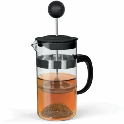 TISANIERA INFUSIERA IN VETRO CAPACITÀ 350ML FILTRO INFUSORE IN ACCIAIO INOX 2 COLORI