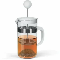 TISANIERA INFUSIERA IN VETRO CAPACITÀ 350ML FILTRO INFUSORE IN ACCIAIO INOX 2 COLORI