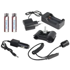 TORCIA 50000 LUMEN TATTICA/MILITARE PER FUCILE LED T6 RICARICABILE ZOOM BL-Q2804