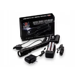 TORCIA 50000 LUMEN TATTICA/MILITARE PER FUCILE LED T6 RICARICABILE ZOOM BL-Q2804