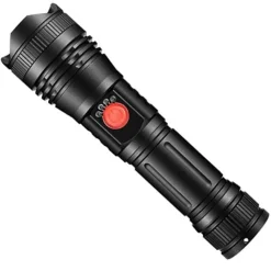 TORCIA A LED POTENTE PROFESSIONALE 3500LMN FINO A 500MT RICARICABILE USB IP65