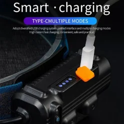 TORCIA DA TESTA FRONTALE SENSORE MOVIMENTO 68 LED LUCE BIANCA ROSSA BLU