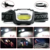 TORCIA FRONTALE COB DA 3W 110LMN A LED PER TREKKING SPORT LAVORO RICARICABILE