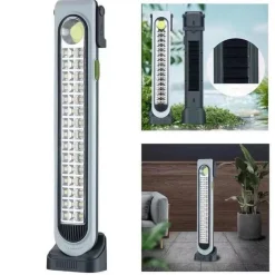 TORCIA LAMPADA DI EMERGENZA CON PANNELLO SOLARE 45LED LUCE BIANCA RICARICABILE