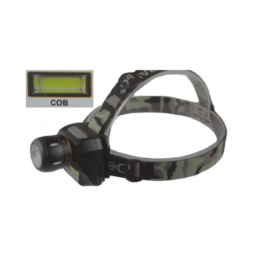 TORCIA LAMPADA FRONTALE A 2 LED CREE COB RICARICABILE 2 LUCI BL-6916A