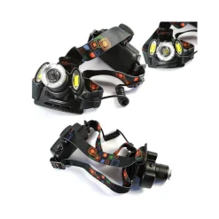 TORCIA LAMPADA FRONTALE LED CREE RICARICABILE AUTO CASA 3LED 8000W LUCE BIANCA