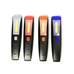 TORCIA LAMPADA PORTATILE LED STRIP COB + 2 LED DOPPIA CALAMITA ESTENSIBILE 30 CM