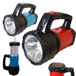 TORCIA LANTERNA LAMPADA LED RICARICABILE 1 LED + 16 SMD CON PANNELLO SOLARE USB