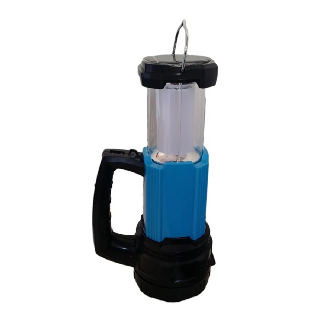TORCIA LANTERNA LAMPADA LED RICARICABILE 1 LED + 16 SMD CON PANNELLO SOLARE USB