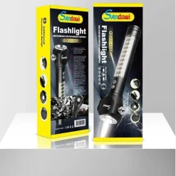 TORCIA LED FLASHLIGHT ACCESSORIO CASA ESTERNI EMERGENZA MULTIFUNZIONE Q-LED55