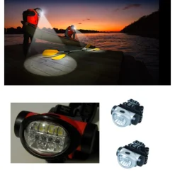 TORCIA LED FRONTALE DA TESTA LUCE LAMPADA RICARICABILE 6 LED CAMPING CACCIA