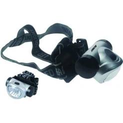 TORCIA LED FRONTALE DA TESTA LUCE LAMPADA RICARICABILE 6 LED CAMPING CACCIA