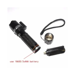 TORCIA LED MILITARE CREE TATTICA CON ZOOM RICARICABILE CON LASER ROSSO