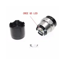 TORCIA LED MILITARE CREE TATTICA CON ZOOM RICARICABILE CON LASER ROSSO